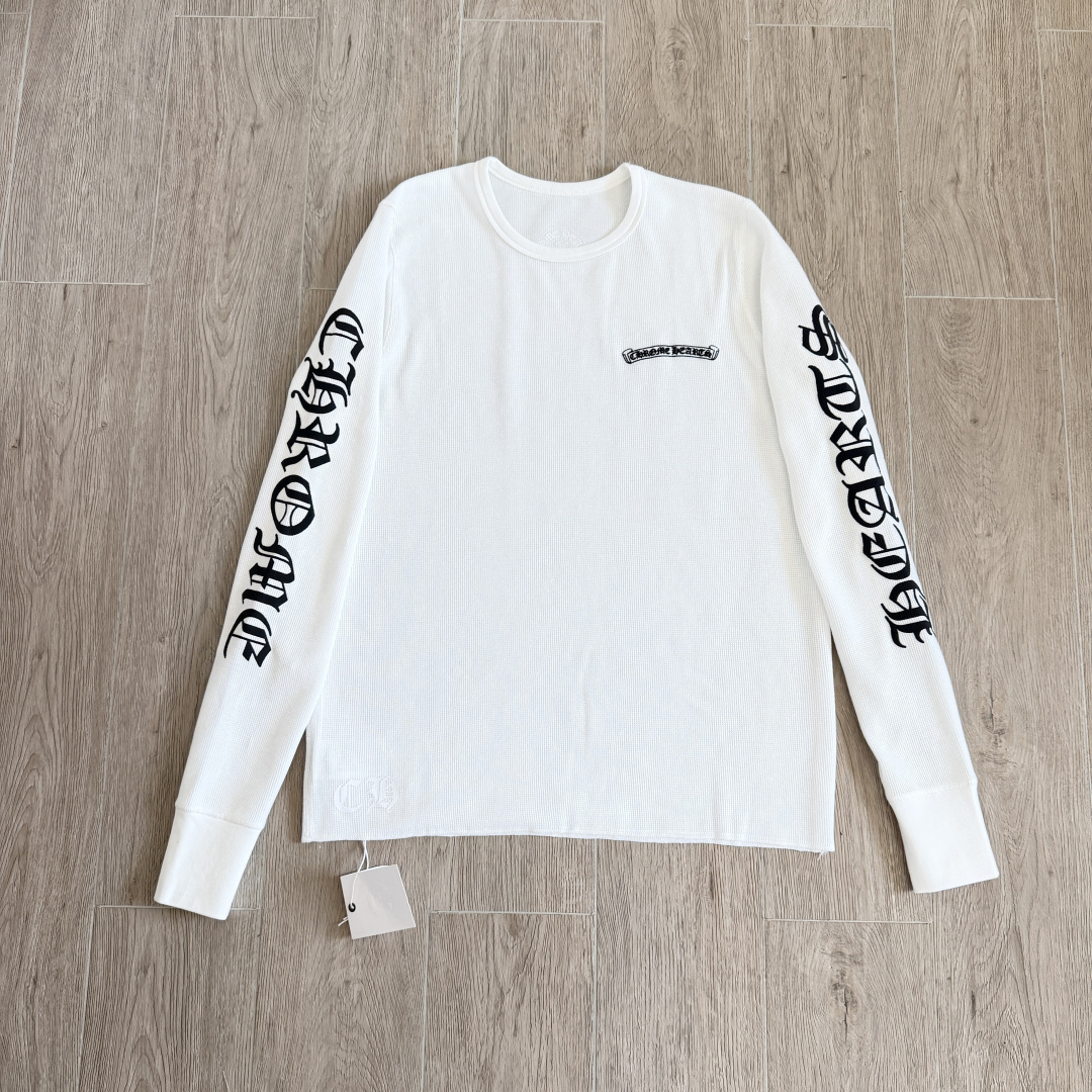 【S】Chrome Hearts Scroll Logo Thermal L/S T-Shirt（CH20269113）