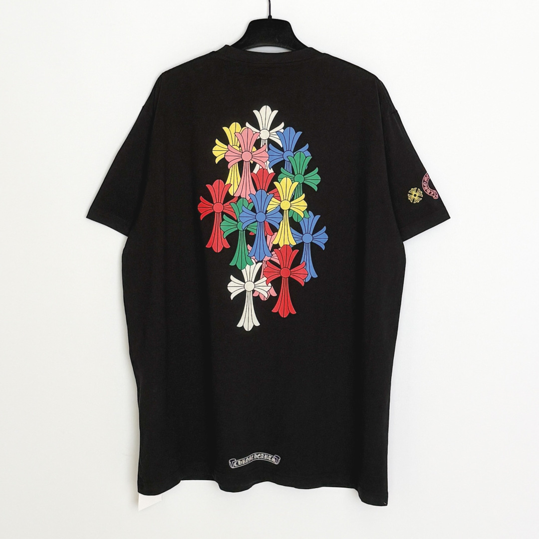 Chrome Hearts Multicolor Cross T-shirt Short Sleeve (HC-0609T）