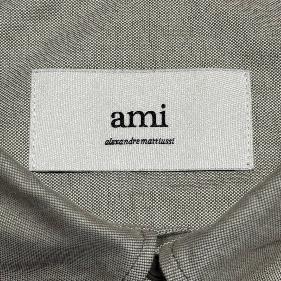 AMI Paris Green AMI DE CŒur Cotton Button-Up Shirt（USH060CO0031-376）