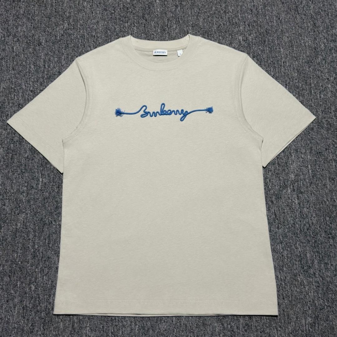 BURBERRY 2025 Spring/Summer Men's White Knot Logo Cotton T-Shirt (81062941）
