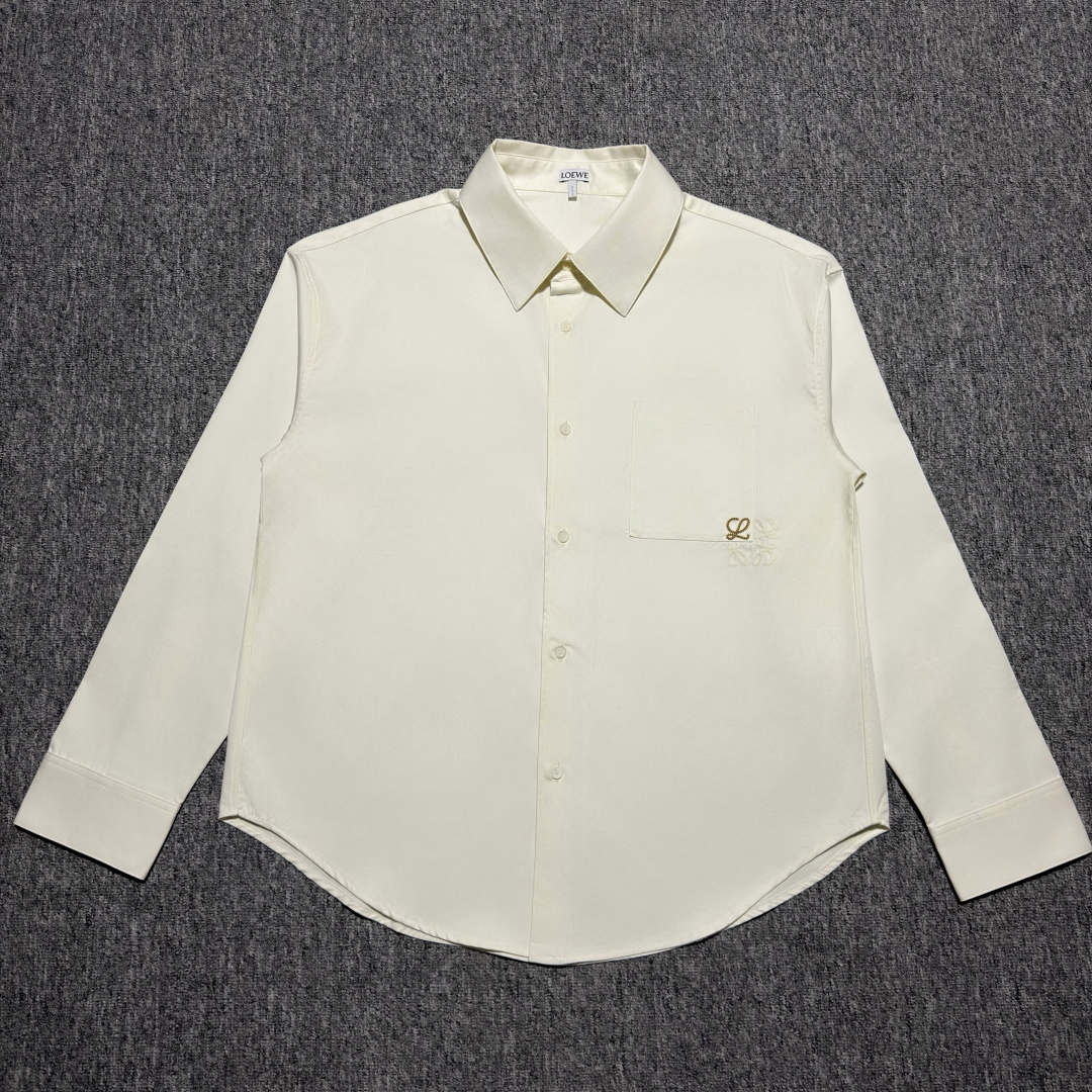 LOEWE Men Shirts H526Y05XAN 2370 Beige（H526Y05XAN-2370）