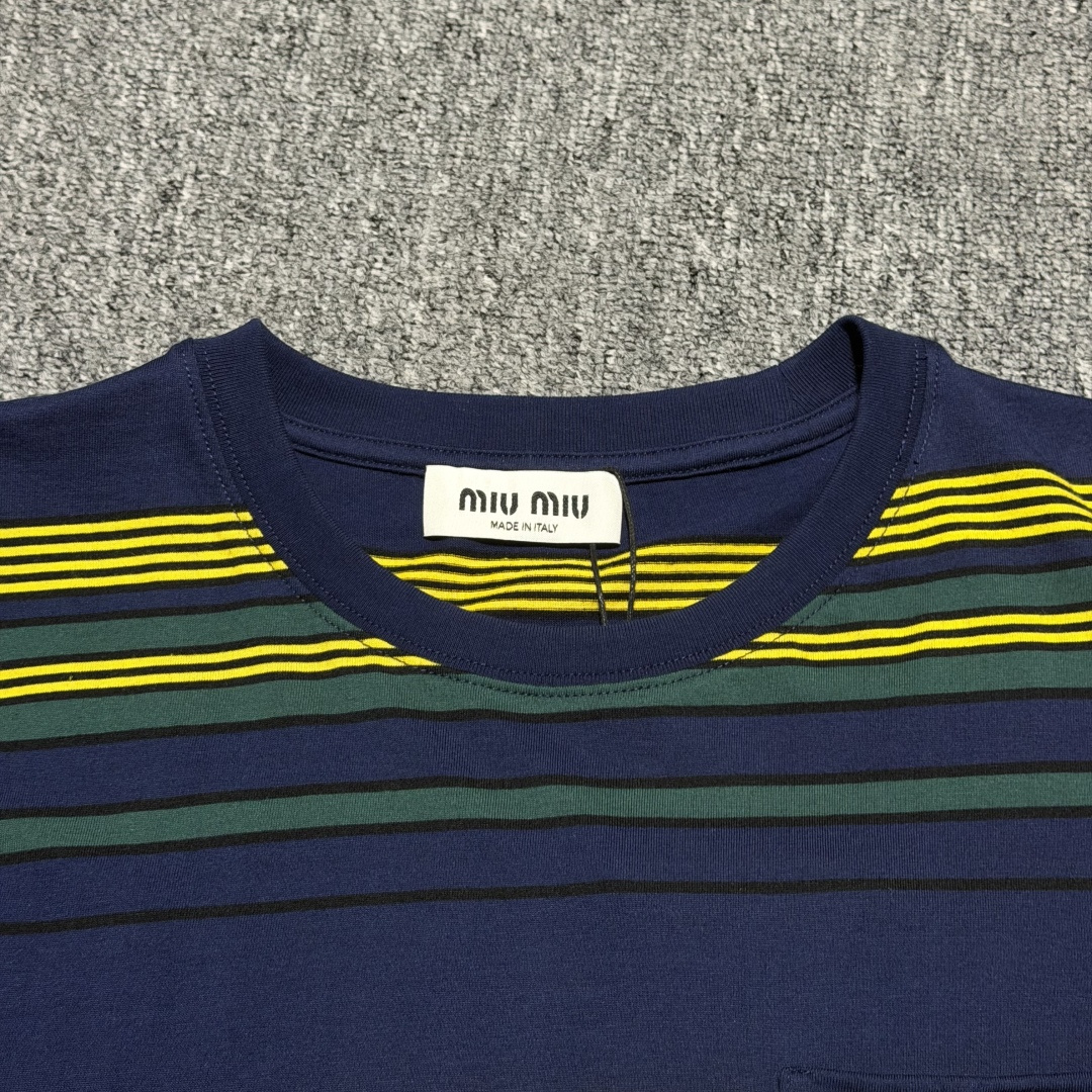 Miu Miu Embroidered Cotton T-Shirt（MJNA09-18ZV-F0V9D-S-OOO）