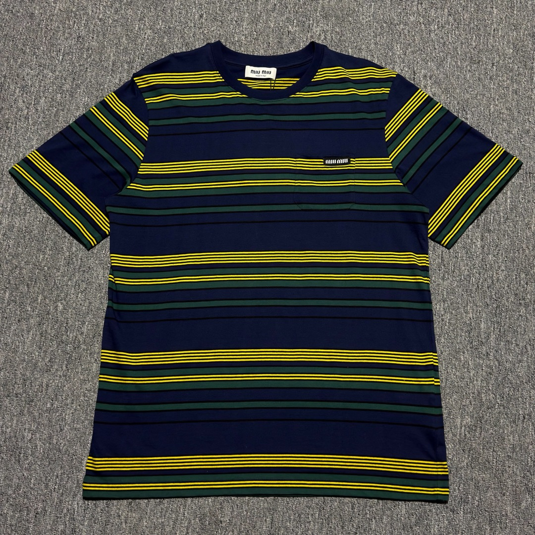 Miu Miu Embroidered Cotton T-Shirt（MJNA09-18ZV-F0V9D-S-OOO）