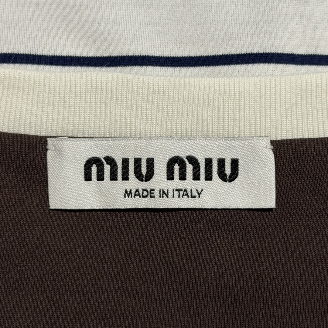 Miu Miu Jersey Double Girocollo Shirt Multicolored（MJN569-17UY-F04QA-S-OOO）