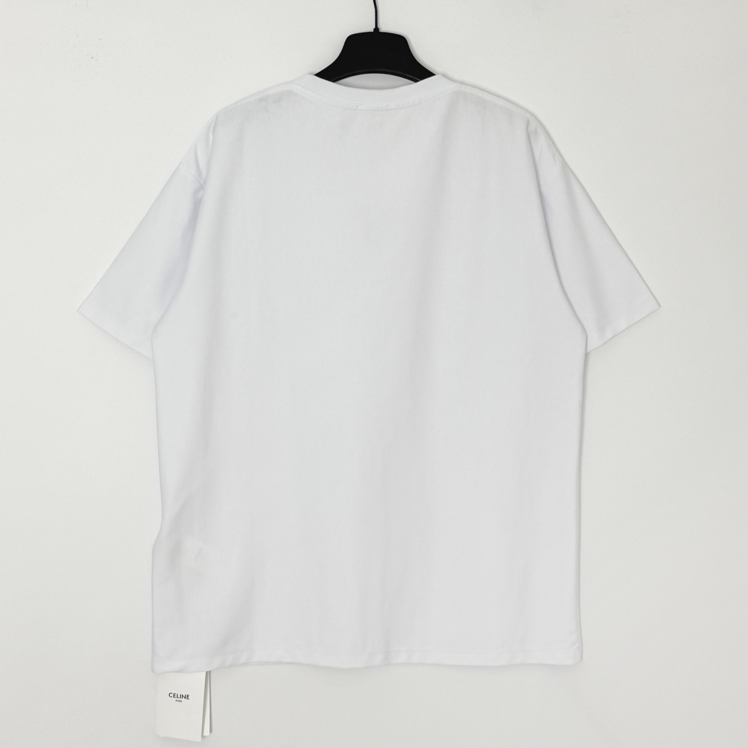 CELINE Loose T-shirt / Cotton Jersey (RX0LJ1242-GKT8）