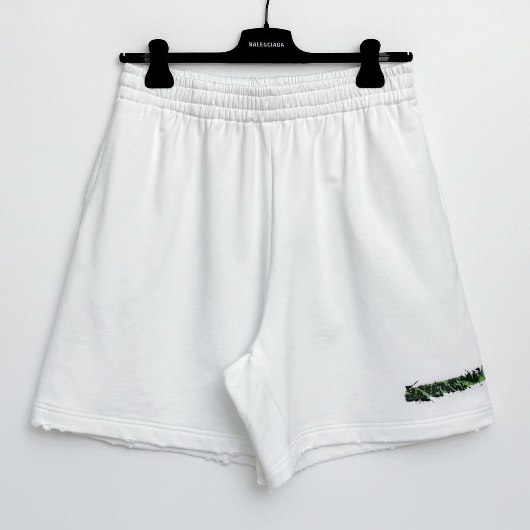 BALENCIAGA MESSY SPRAY Loose Fit Shorts (826385TUVI99000）