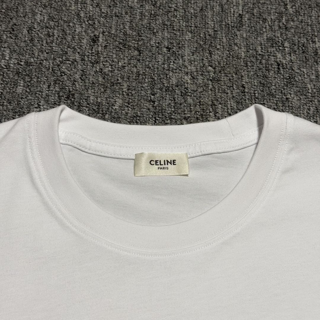 CELINE t-shirt IN cotton jersey(RX0LA1242-38AW）