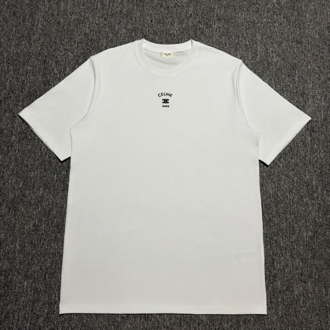 CELINE t-shirt IN cotton jersey(RX0LA1242-38AW）