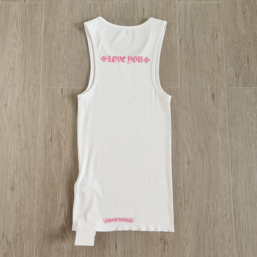Chrome Hearts  Love You Ribbed Tank Top (CH-093072-A）