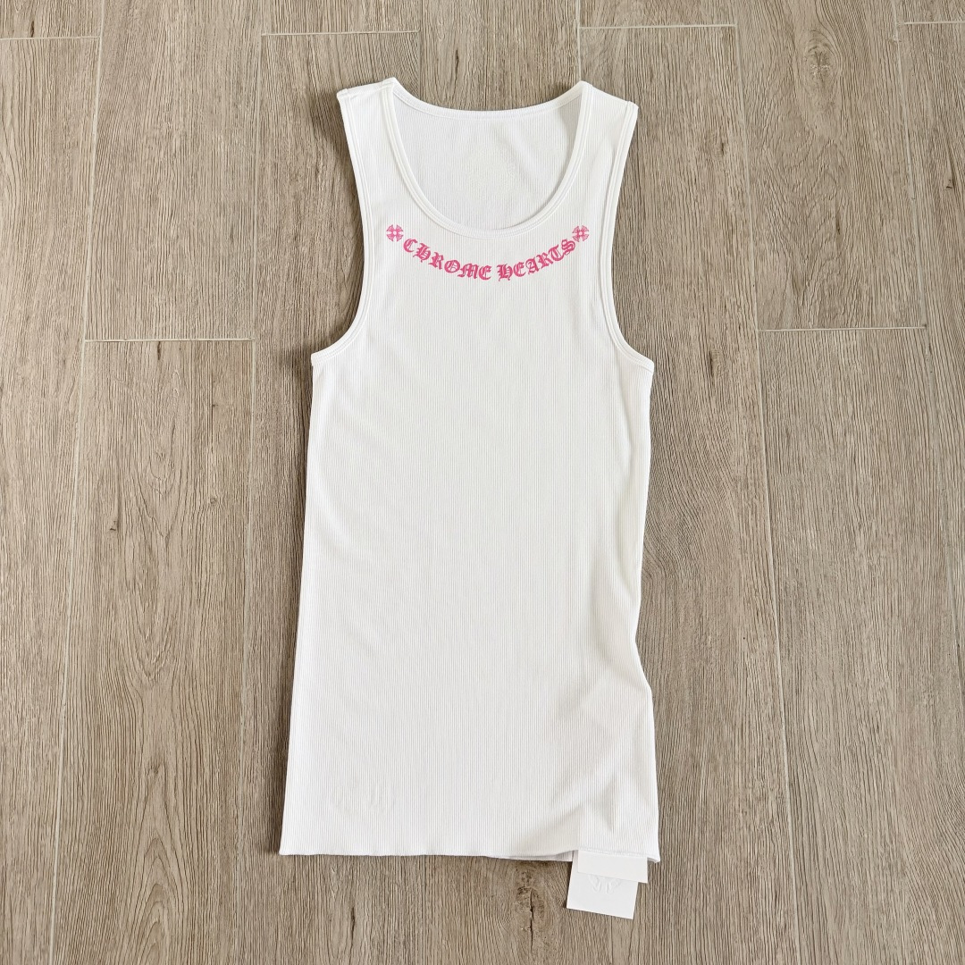 Chrome Hearts  Love You Ribbed Tank Top (CH-093072-A）