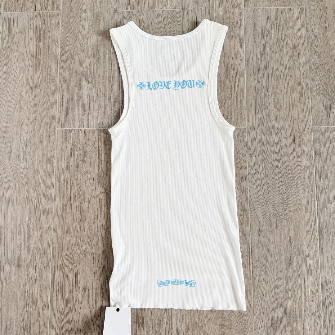 Chrome Hearts  Love You Ribbed Tank Top (CH-093072-A）