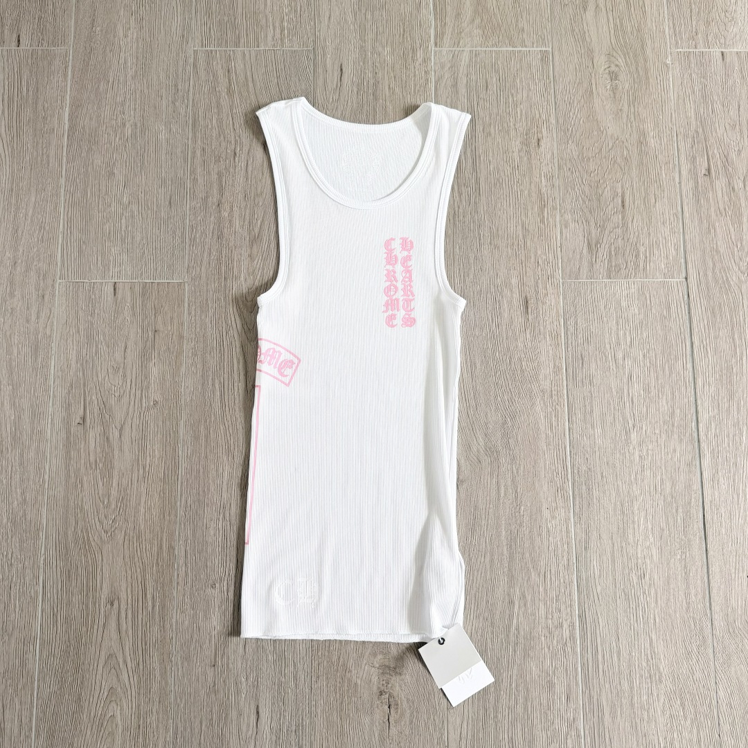 Chrome Hearts Ribbed Cross Side Logo Tank Top (CHROME HEARTS A002）