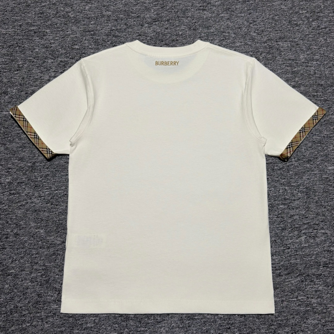 Burberry Check-trim cotton T-shirtBurberry（8123491）
