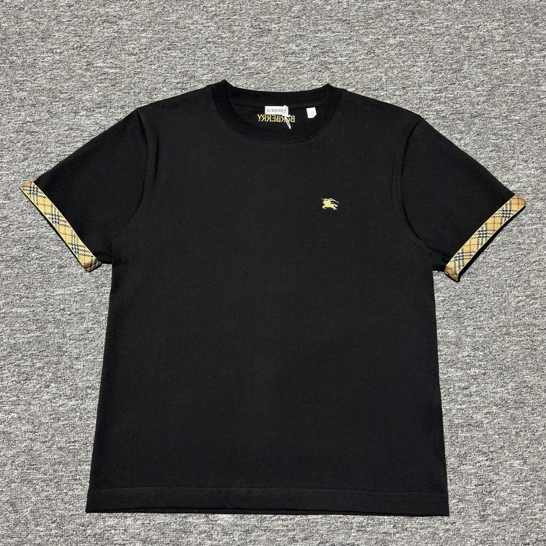 Burberry Check-trim cotton T-shirtBurberry（8123491）