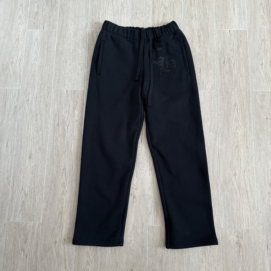 【S】Chrome Hearts Y Not CH Applique Embroidery Sweat Pants "Grey"(CH-20268124）