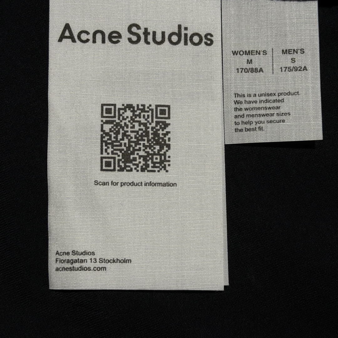 Acne Studios black long-sleeve logo T-shirt (FN-UX-TSHI000252）