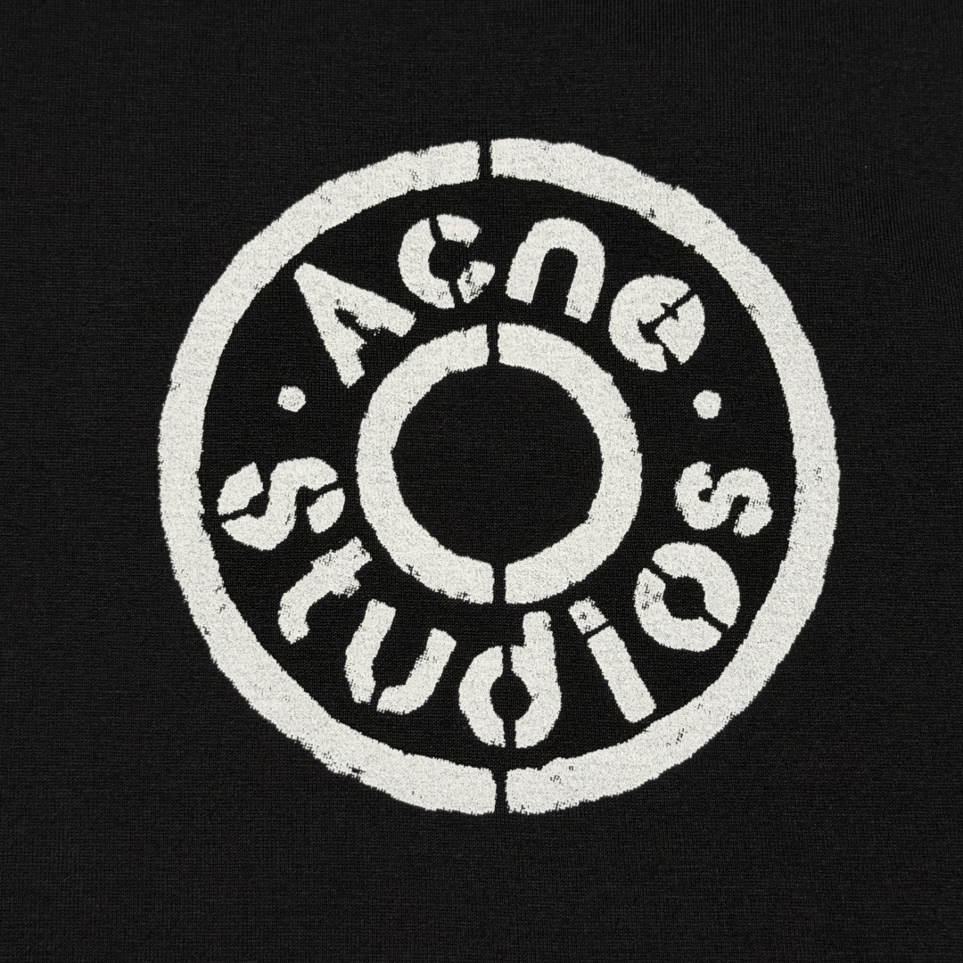 Acne Studios black long-sleeve logo T-shirt (FN-UX-TSHI000252）