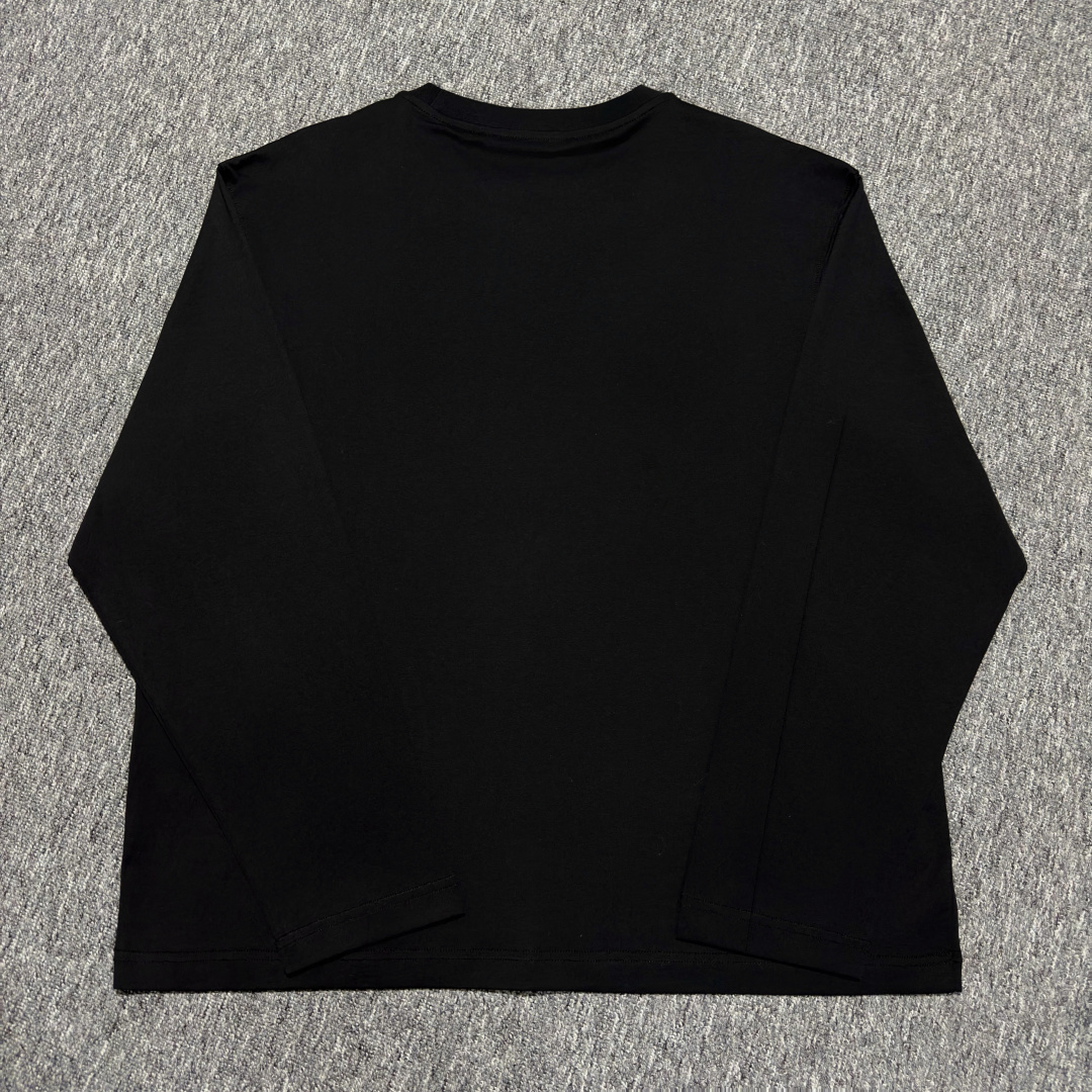 Acne Studios black long-sleeve logo T-shirt (FN-UX-TSHI000252）