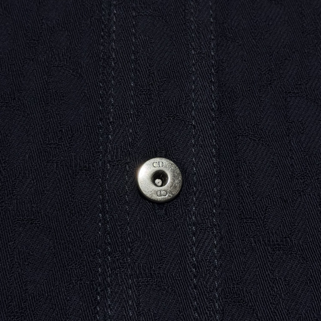 Dior Navy Blue Cotton Shirt with Oblique Print（683D584A3042_C540）