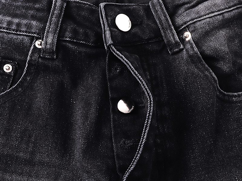 Amiri MX1 Ultrasuede Jean 'Vintage Black' (AMDNSY1042）