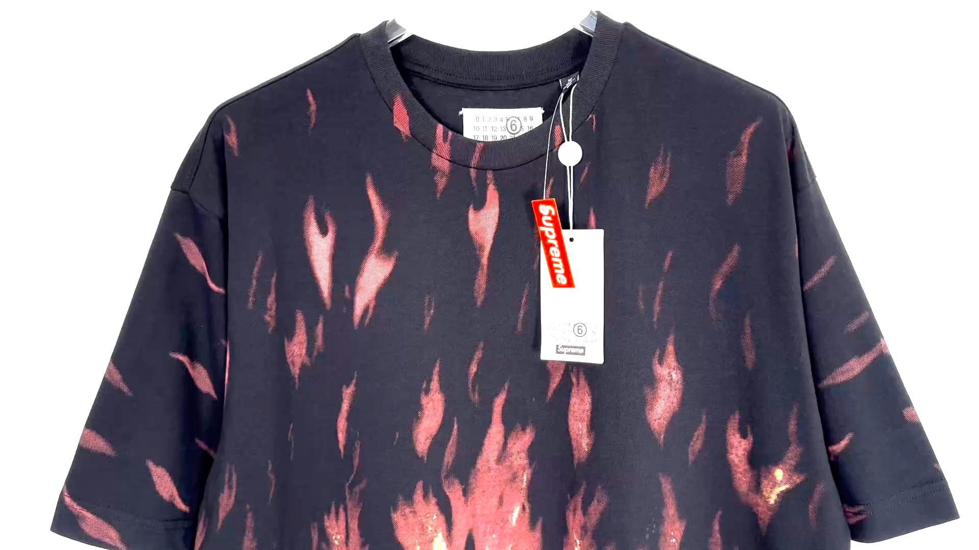 Supreme MM6 Maison Margiela Liquid Blue Oversized Tee Black Supreme MM6 Maison Margiela Liquid Blue Oversized Tee Black