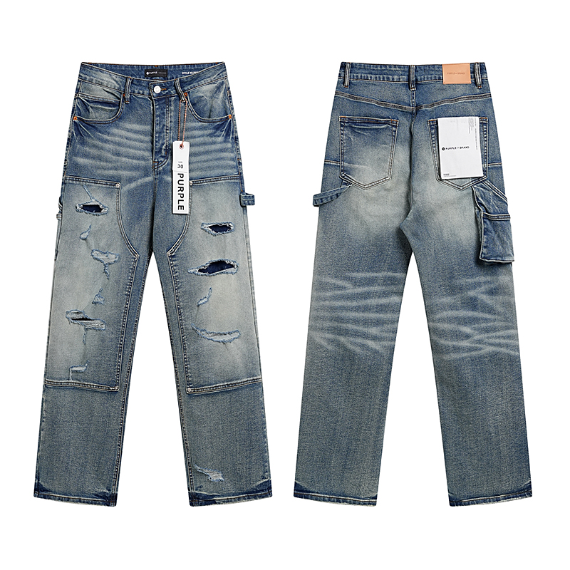 PURPLE BRAND  relaxed fit carpenter jeans (P015-MID）