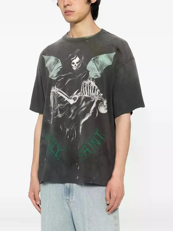 Saint Mxxxxxx Graphic-Print T-Shirt - Grey | Editorialist