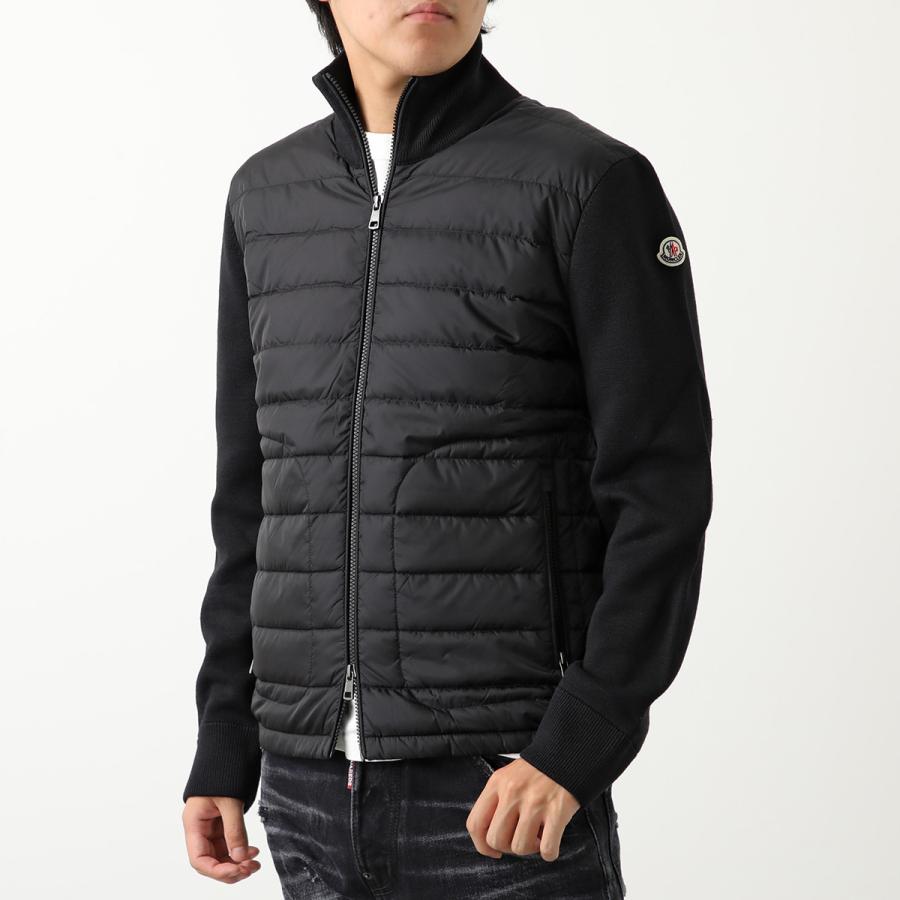 MONCLER モンクレール ダウンジャケット 9B50700 A9341 メンズ カーディガン アイコンパッチ ライトダウン切替 ニットブルゾン カラー2色 | MONCLER | 01