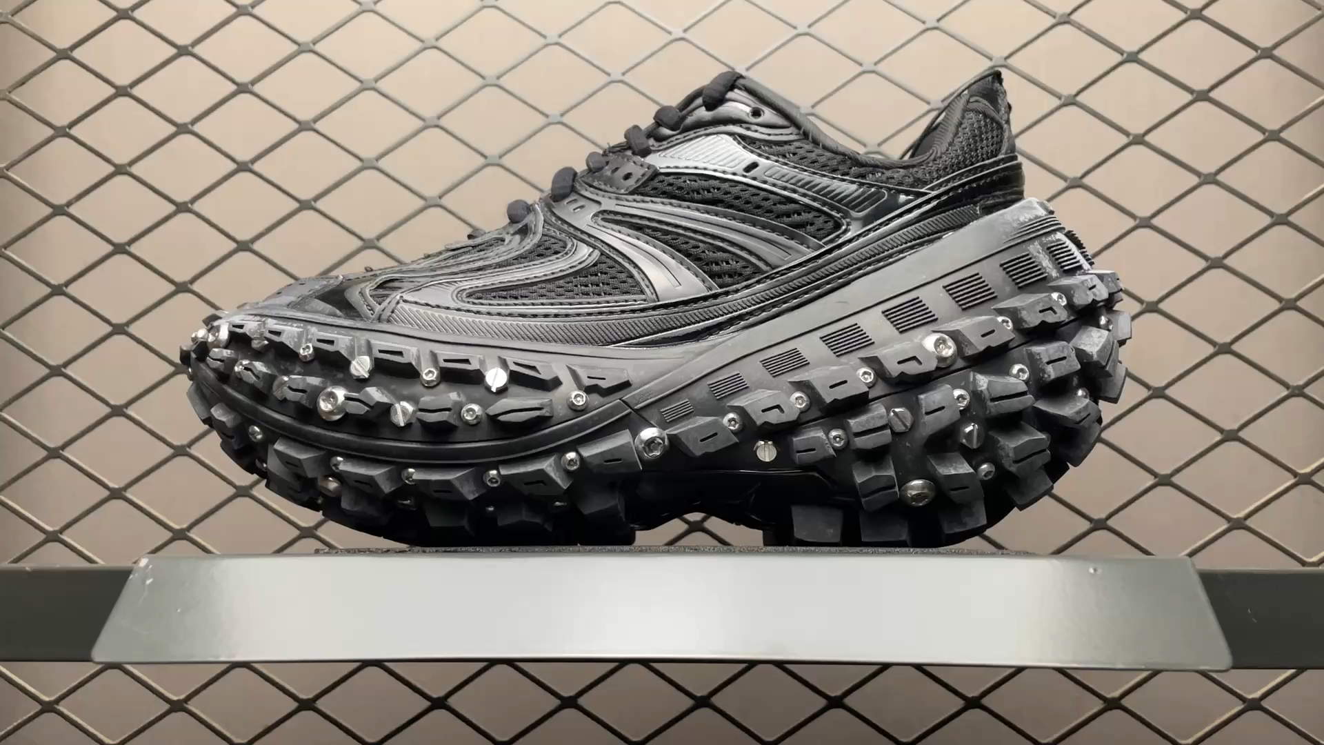 BALENCIAGA Bouncer (Defender) Screw Sneaker With Piercings BALENCIAGA Bouncer (Defender) Screw Sneaker With Piercings