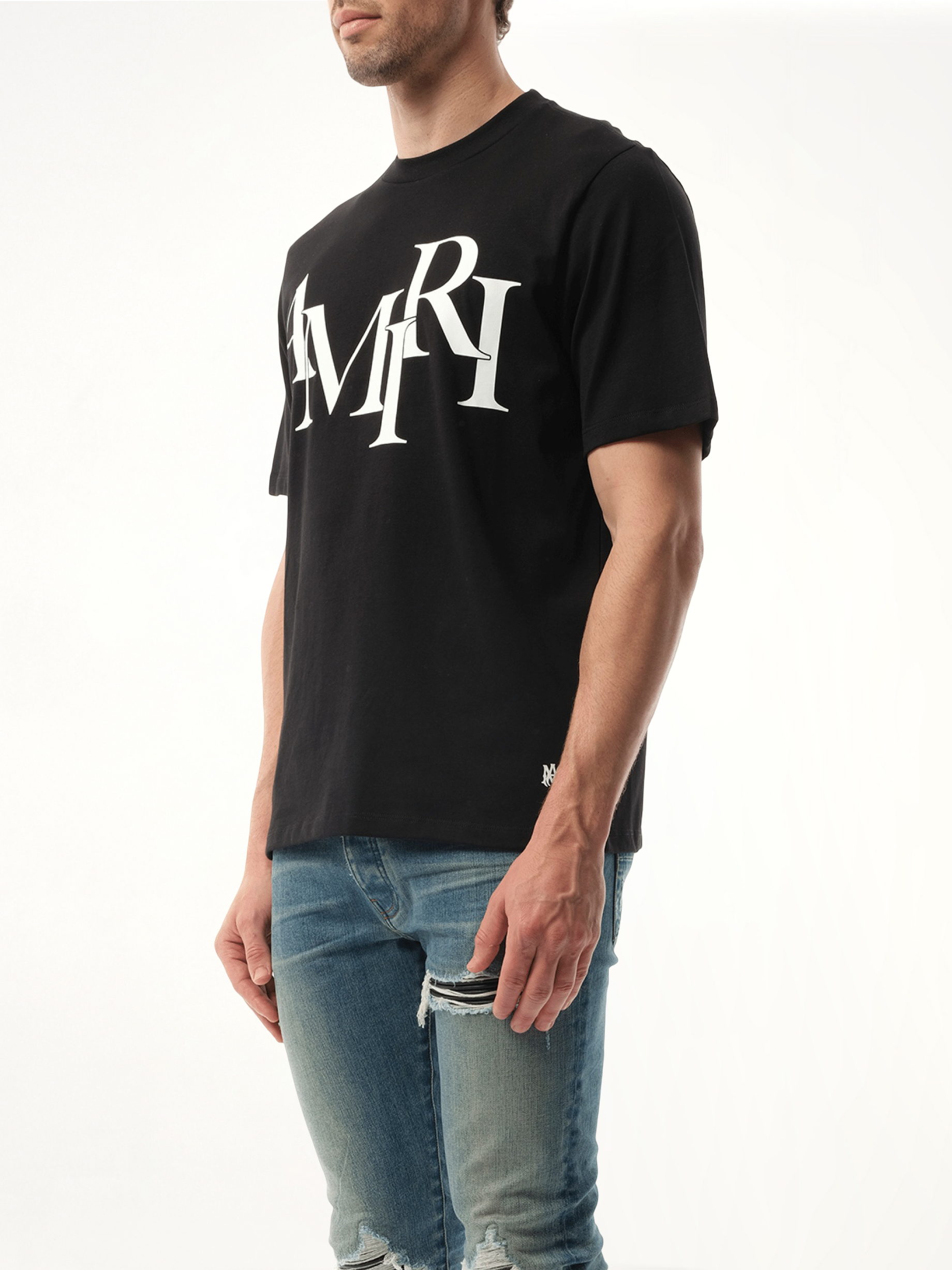 AMIRI - メンズ アミリ スタグガード ロゴ Tシャツ ブラック ...