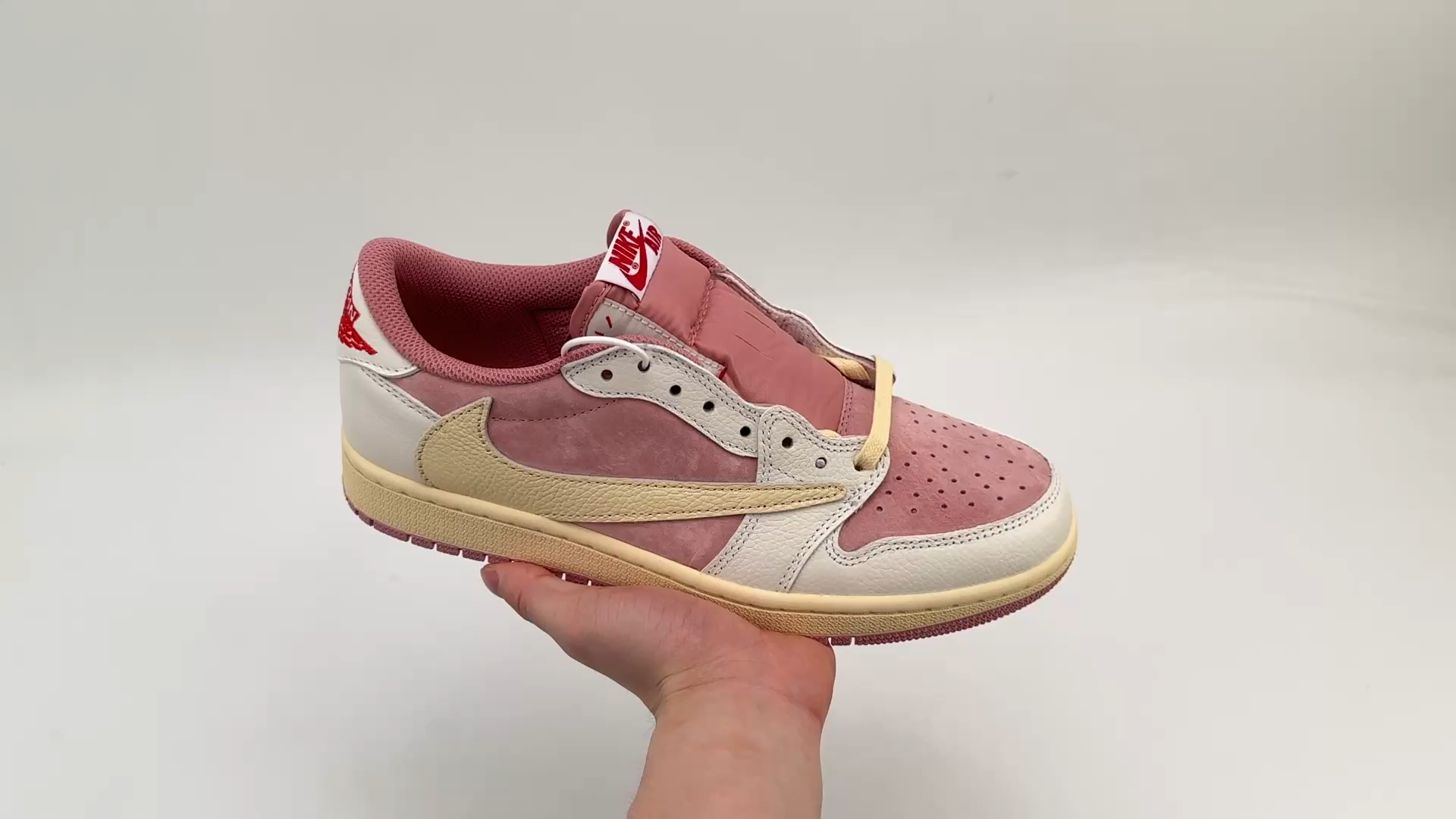 Travis Scott × Nike Air Jordan 1 Low OG SP 'Pink White'(DM7866-600)