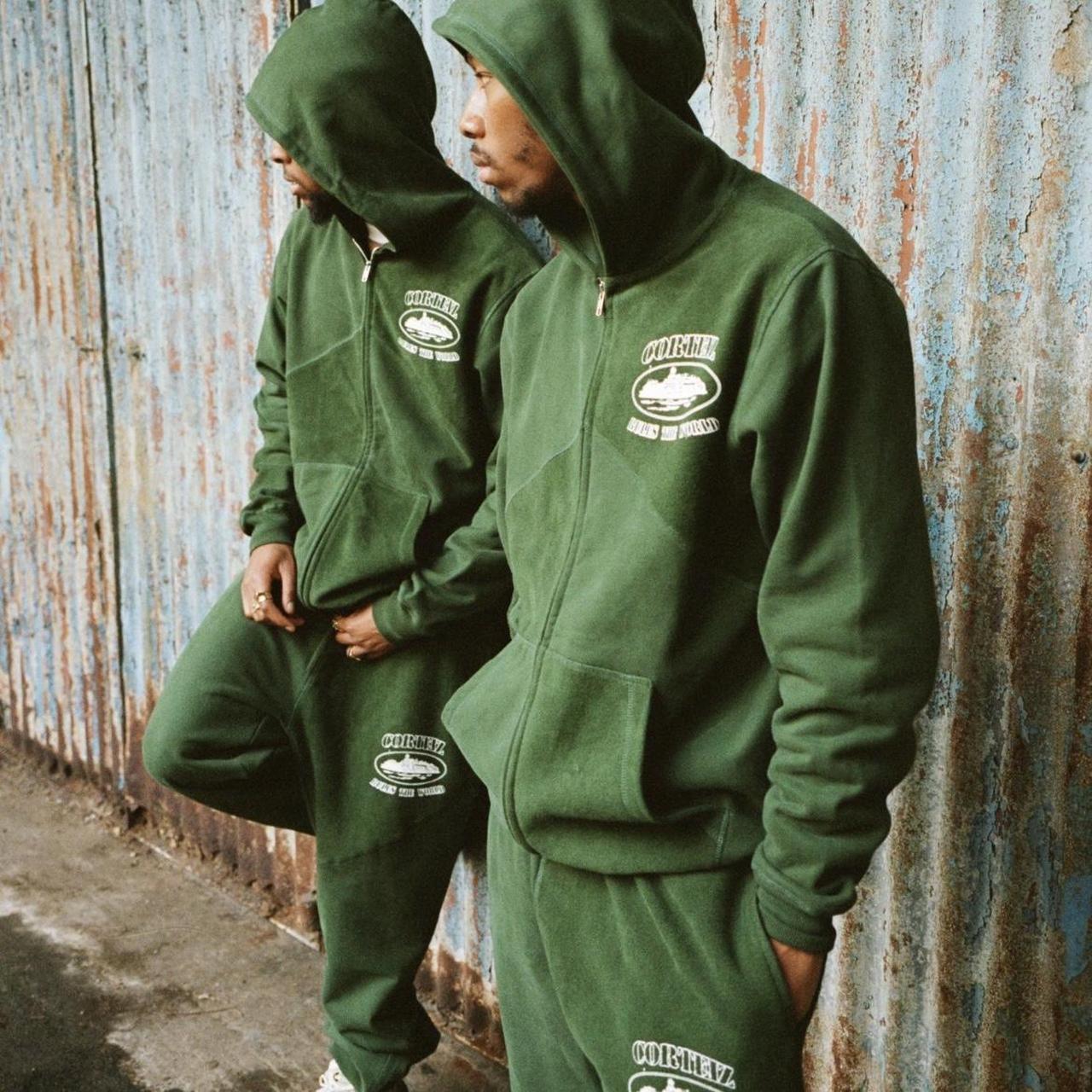 Corteiz (CRTZ) Superior V2 Zip-Up Hoodie in Forest... | Depop