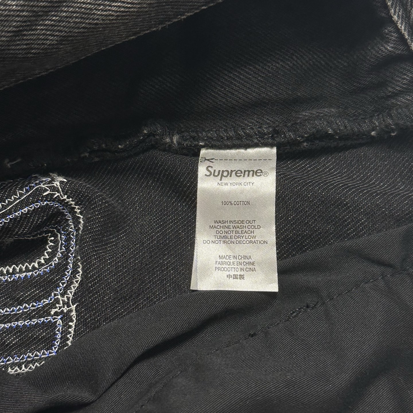 Supreme x Mitchell & Ness Washington Bullets Baggy Denim Short "Washed Black"（SUP-SS26-280）