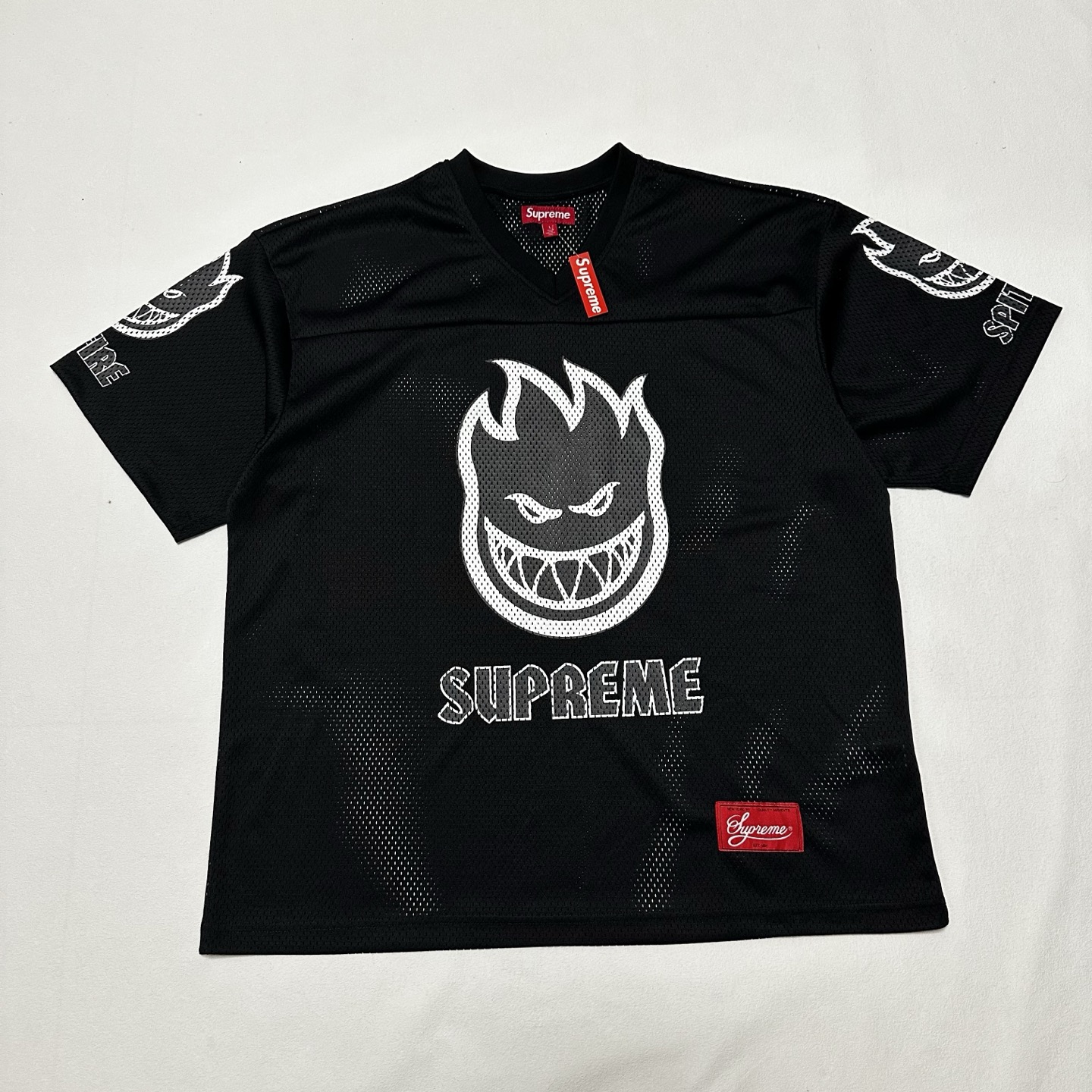 Supreme x Spitfire Football Jersey "Black"（SUP-SS26-338）