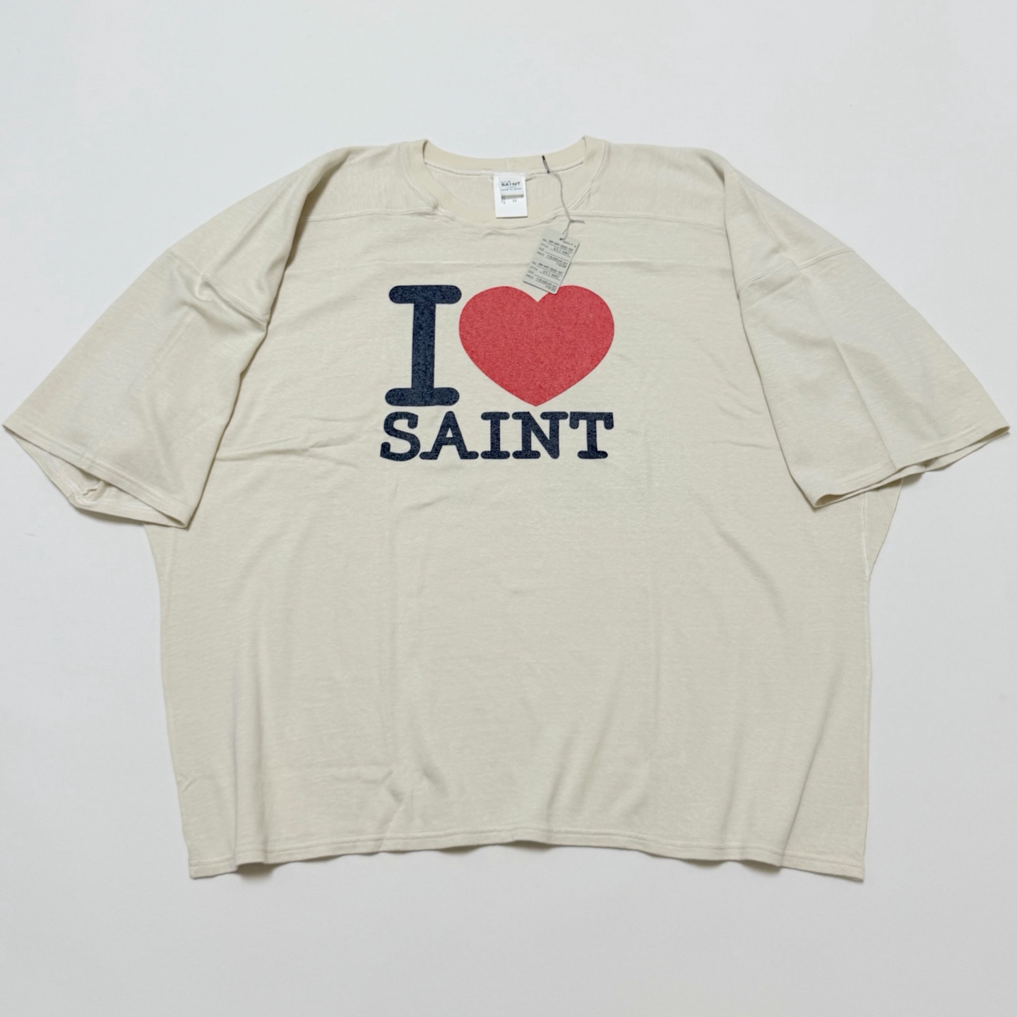 SAINT Mxxxxxx SS T-Shirt Football "White" (SM-MK8-0000-025）