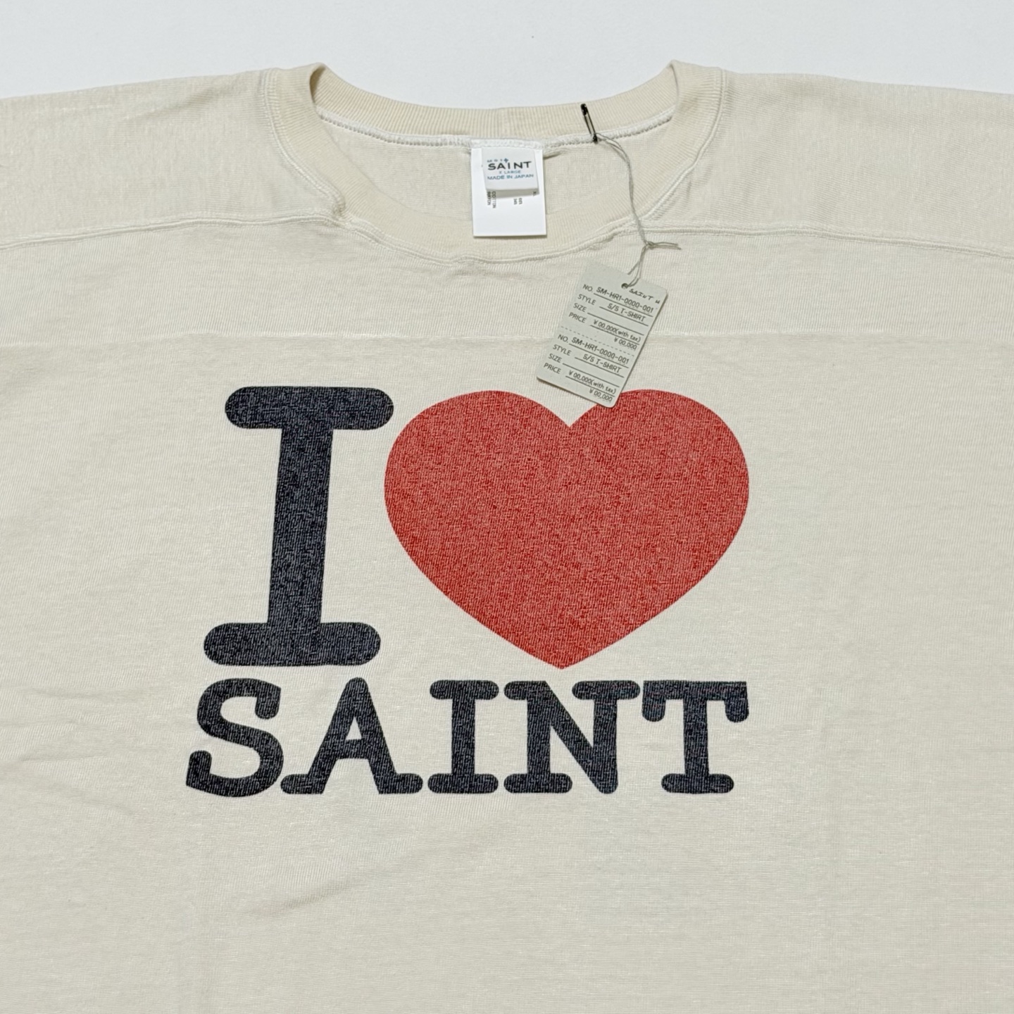 SAINT Mxxxxxx SS T-Shirt Football "White" (SM-MK8-0000-025）