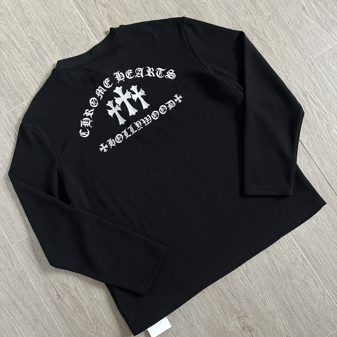 【S】Chrome Hearts Thermal Crew Neck Henley (CH-20268107）