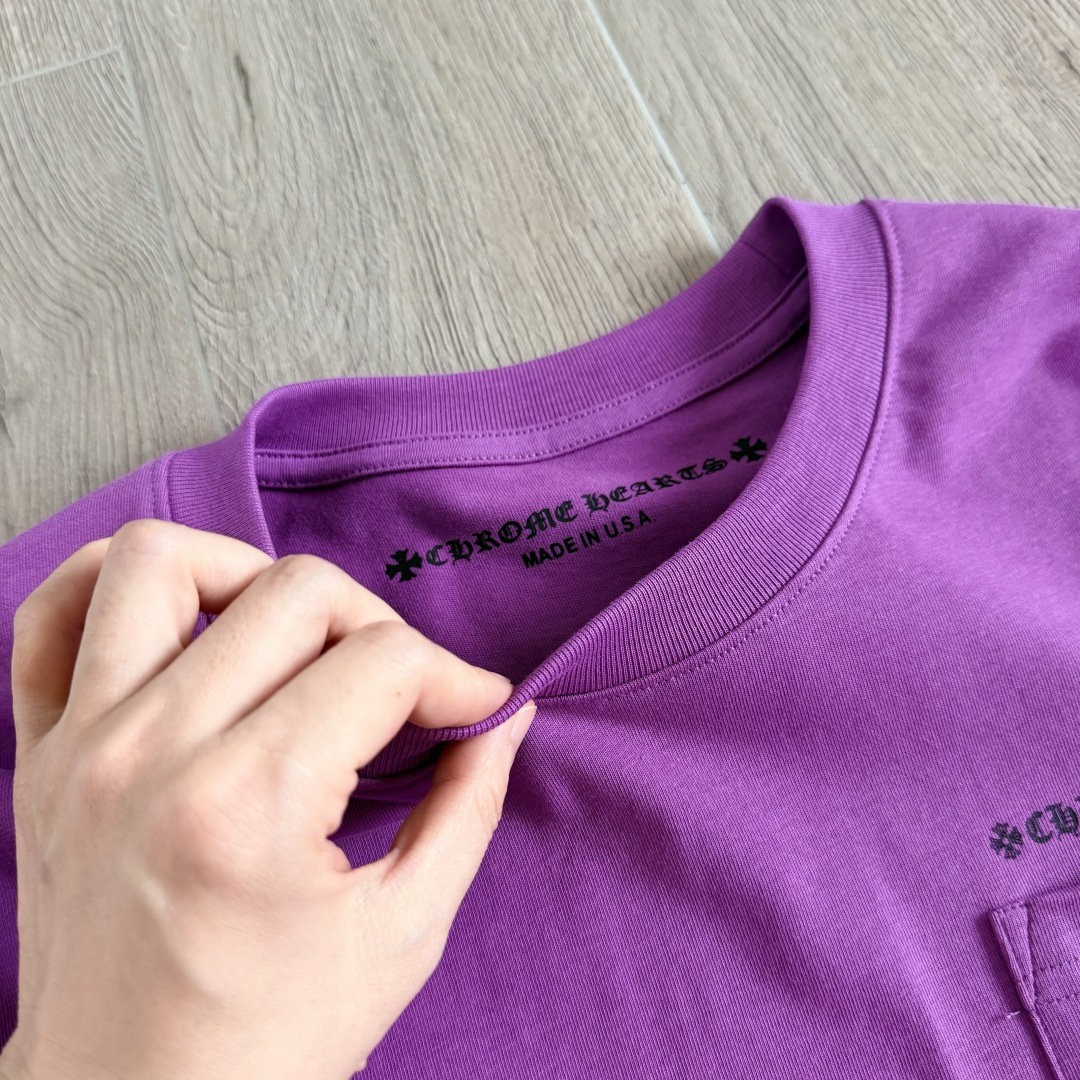 【S】Chrome Hearts Matty Boy Spider Web L/S T-Shirt "Purple" (CH-20268114）