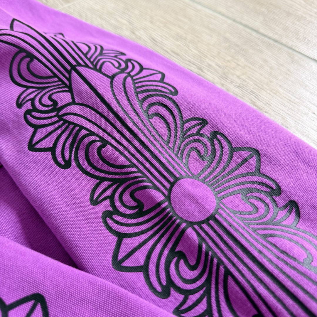 【S】Chrome Hearts Matty Boy Spider Web L/S T-Shirt "Purple" (CH-20268114）