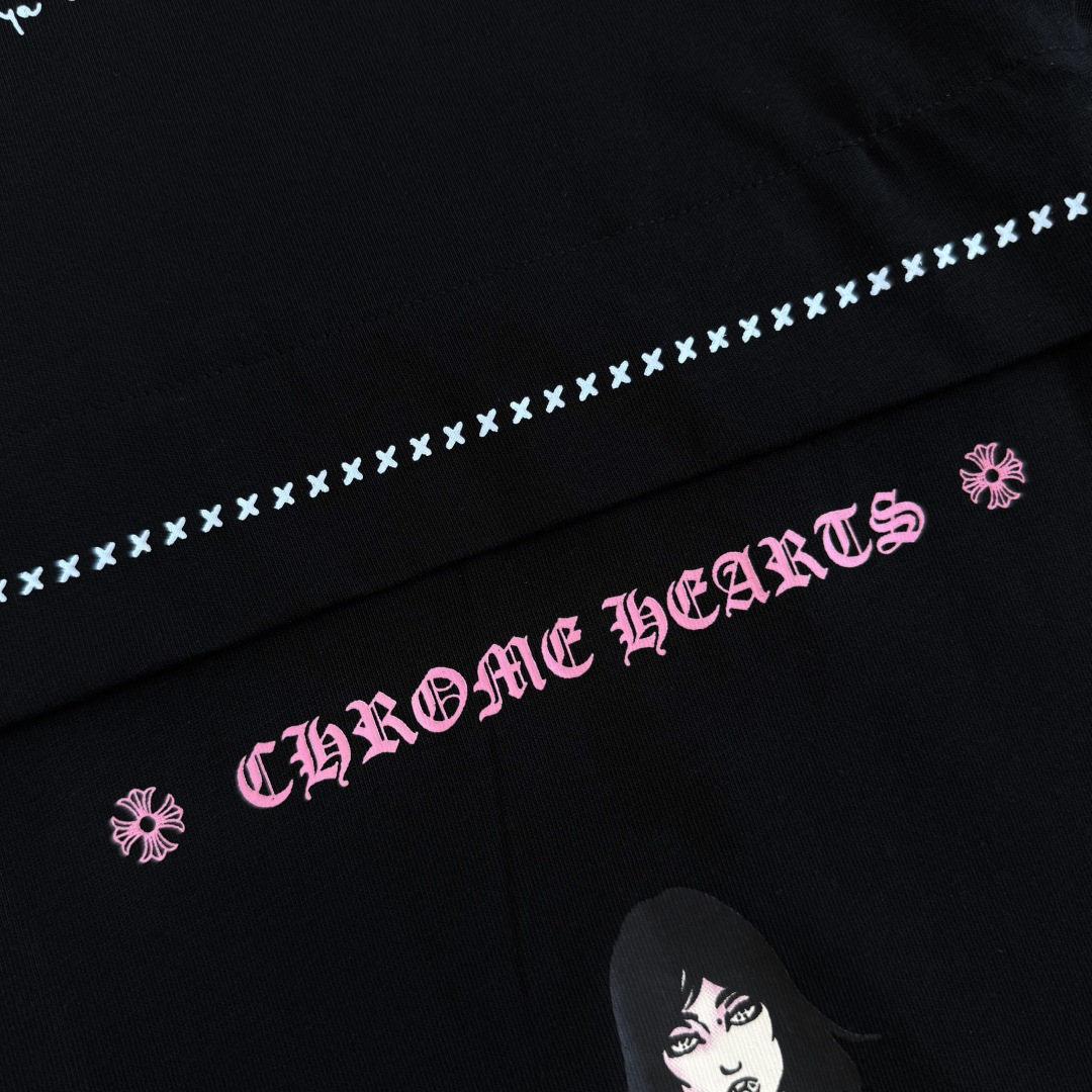 【S】Chrome Hearts JJS Deadly Doll Miami Exclusive Black Pants (CH2026893）