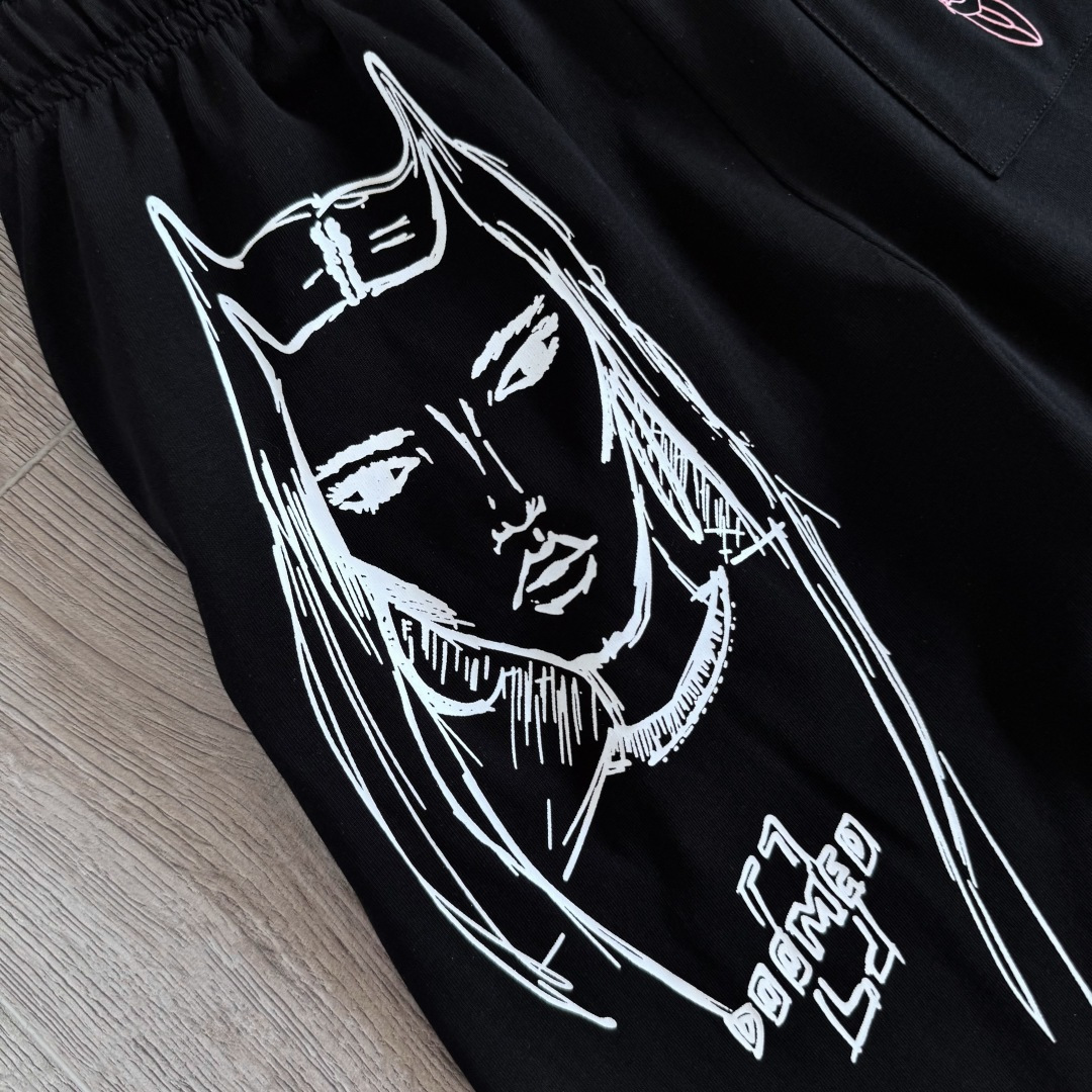 【S】Chrome Hearts JJS Deadly Doll Miami Exclusive Black Pants (CH2026893）