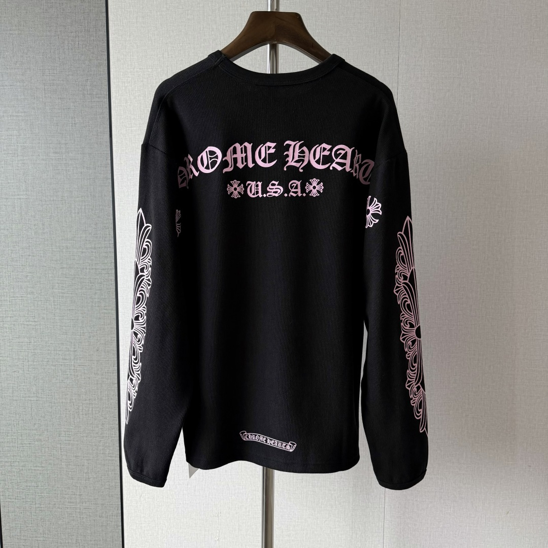 【S】Chrome Hearts Matty Boy Shoulder Logo Thermal L/S T Shirt（CH2026896）