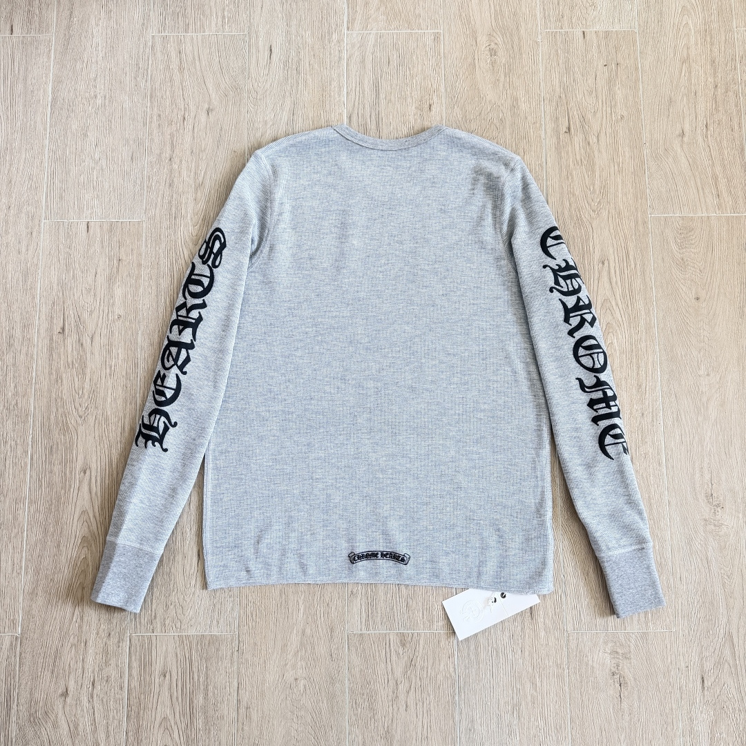 【S】Chrome Hearts Scroll Logo Thermal L/S T-Shirt（CH20269113）