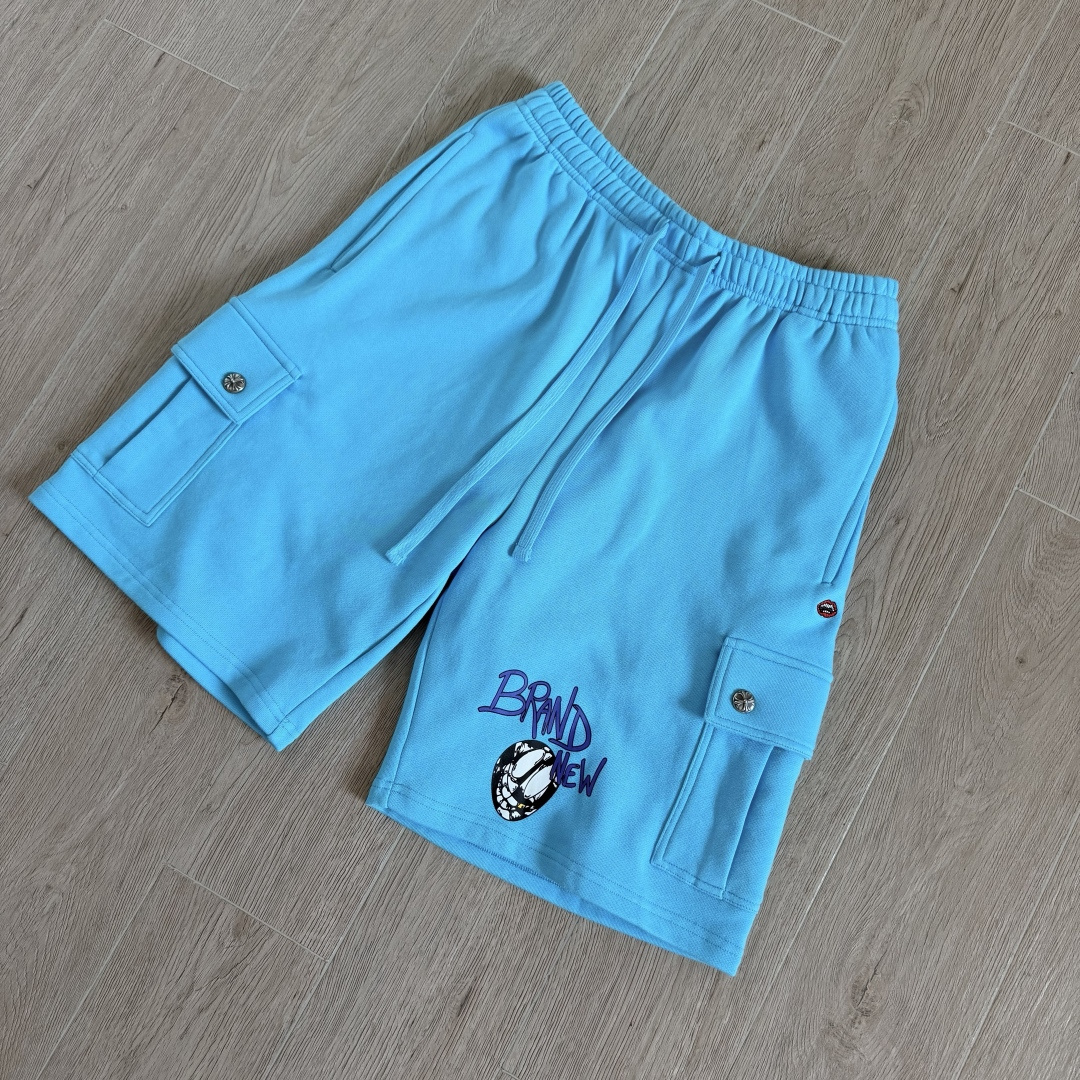 Chrome Hearts Blew Me Matty Boy Sweatshort 'Blue' (CH20269125）