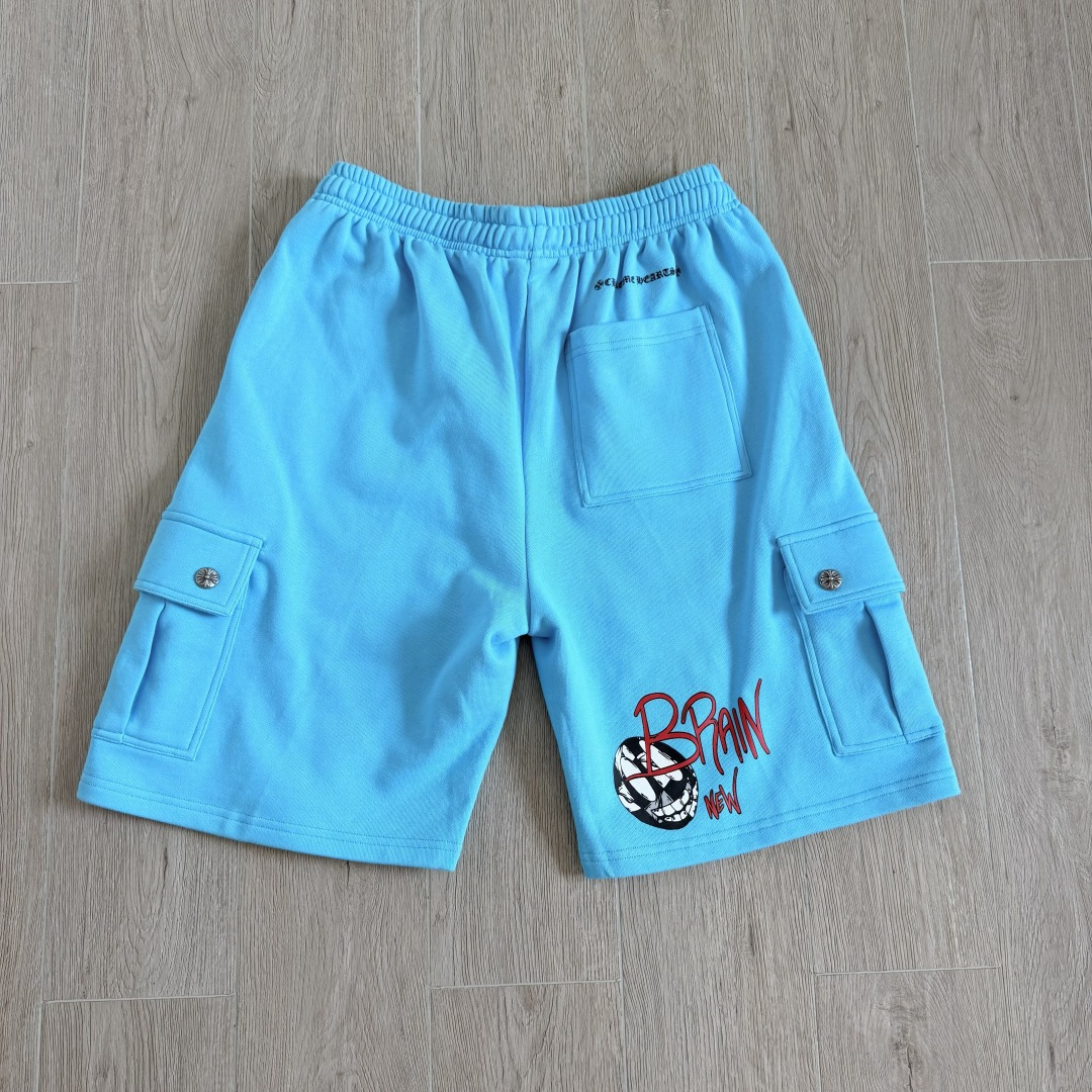 Chrome Hearts Blew Me Matty Boy Sweatshort 'Blue' (CH20269125）