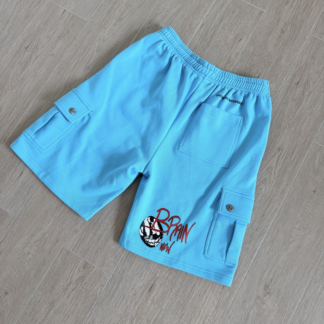 Chrome Hearts Blew Me Matty Boy Sweatshort 'Blue' (CH20269125）