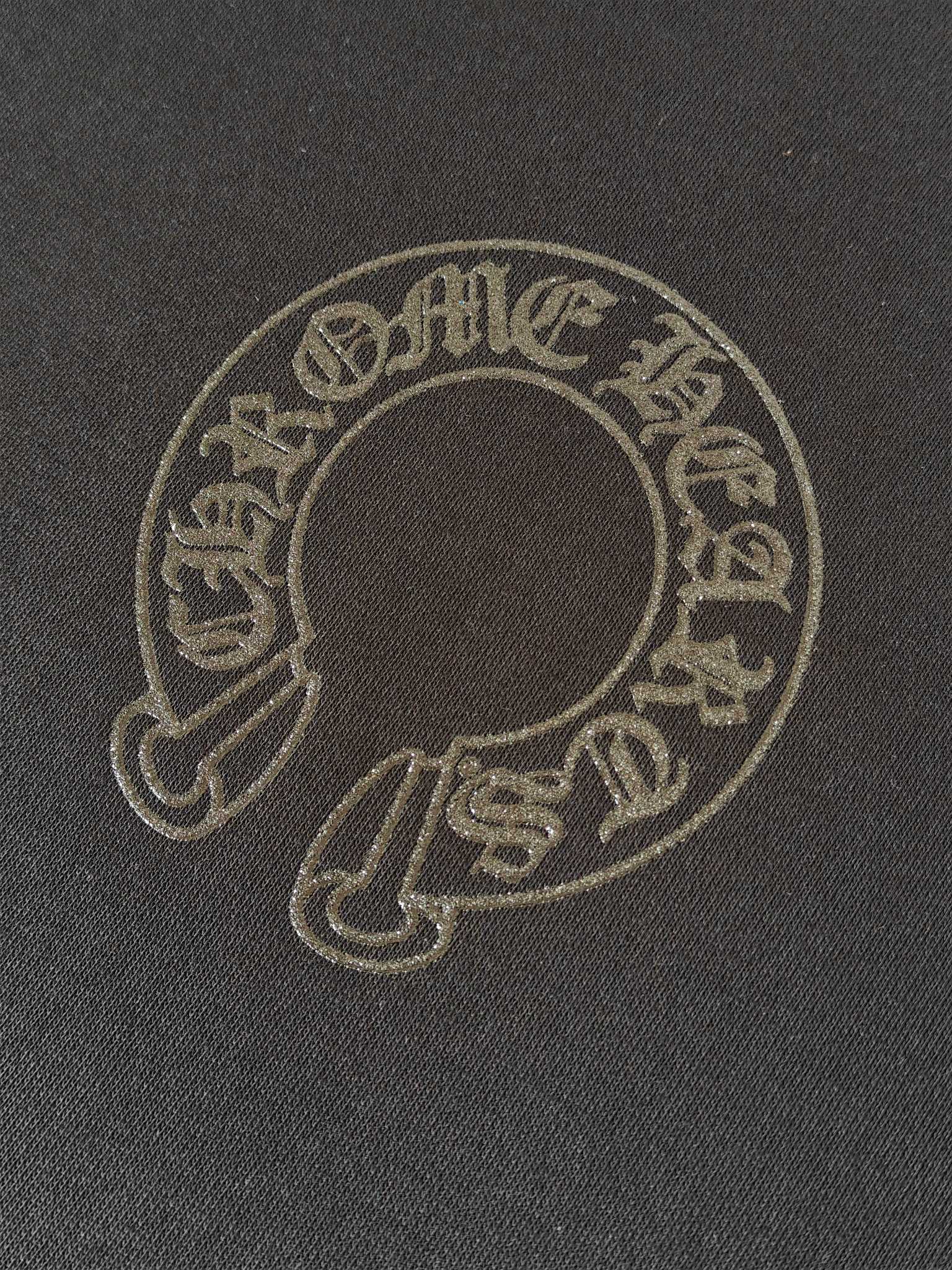 Chrome Hearts Black Horseshoe Floral Pullover Hoodie (CH20269145）
