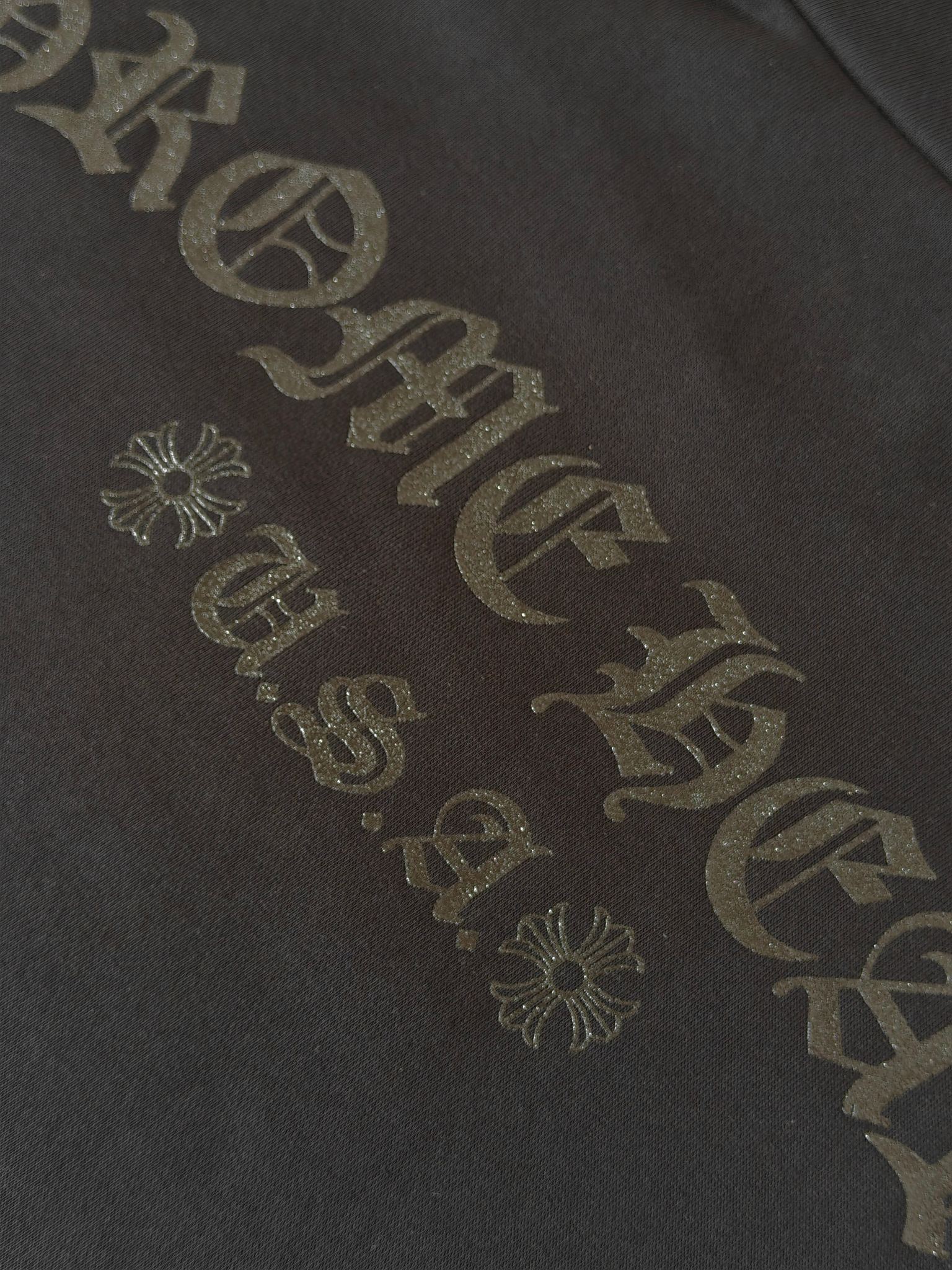 Chrome Hearts Black Horseshoe Floral Pullover Hoodie (CH20269145）
