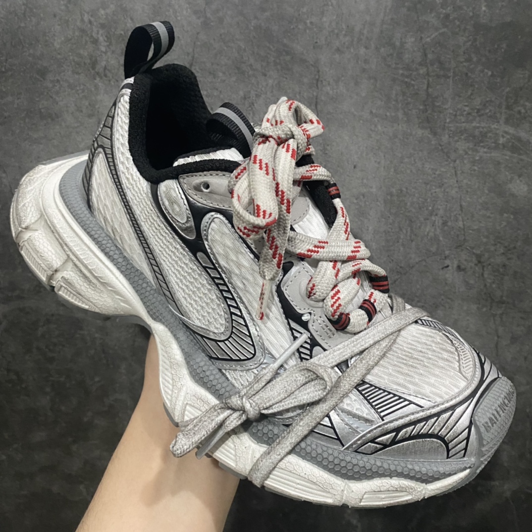 【SALE】BALENCIAGA 3XL Sneaker "Grey/White/Red"（734734W3XL51219）