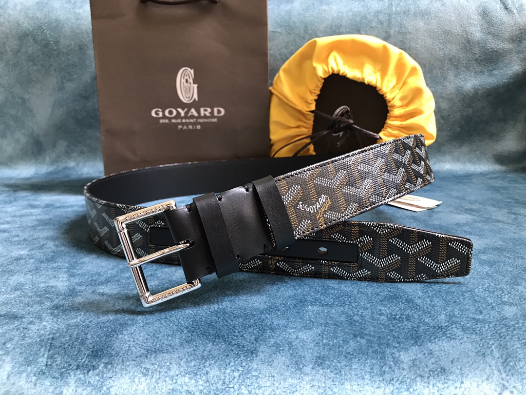 Goyard Frégate belt – Clamecy cowhide & Goyardine canvas（GOY44051）